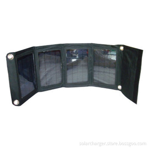Folding Solar Charger, 14-watt Folding Solar Charger w/Dual USB Ports and Ultra-slim Panels